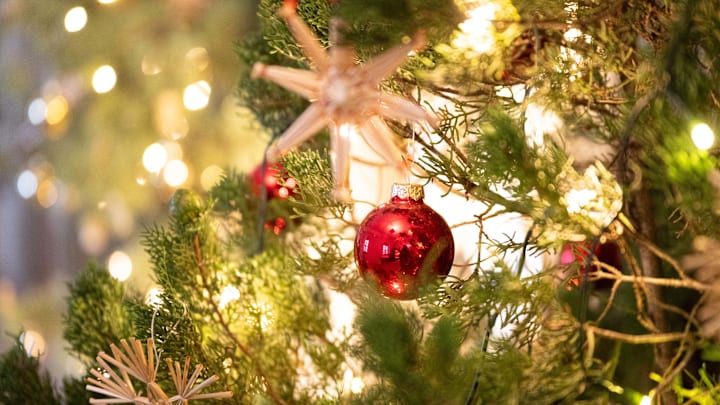 A decorated Christmas tree