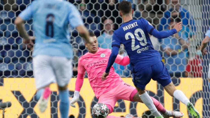 Im letztjährigen Champions-League-Finale war Chelsea durch Kai Havertz' goldenen Treffer siegreich geblieben. Im letztjährigen Champions-League-Finale war Chelsea durch Kai Havertz' goldenen Treffer siegreich geblieben.