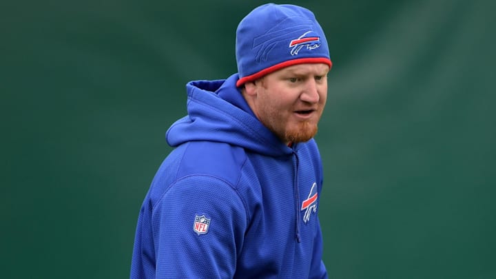 Oct 22, 2015; London, United Kingdom; Buffalo Bills linebackers coach Bobby April III at practice at the Grove hotel in preparation for the NFL International Series game against the Jacksonville Jaguars. Mandatory Credit: Kirby Lee-Imagn Images Oct 22, 2015; London, United Kingdom; Buffalo Bills linebackers coach Bobby April III at practice at the Grove hotel in preparation for the NFL International Series game against the Jacksonville Jaguars. Mandatory Credit: Kirby Lee-Imagn Images