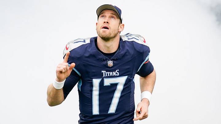 Tennessee Titans quarterback Ryan Tannehill (17) is introduced before a game against the Jacksonville Jaguars at Nissan Stadium in Nashville, Tenn., Sunday, Jan. 7, 2024. Tennessee Titans quarterback Ryan Tannehill (17) is introduced before a game against the Jacksonville Jaguars at Nissan Stadium in Nashville, Tenn., Sunday, Jan. 7, 2024.