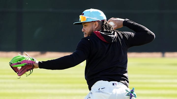 Arizona Diamondbacks second baseman Ketel Marte during spring training workouts at Salt River Fields at Talking Stick in Scottsdale on Feb. 20, 2025. Arizona Diamondbacks second baseman Ketel Marte during spring training workouts at Salt River Fields at Talking Stick in Scottsdale on Feb. 20, 2025.