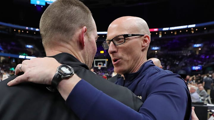 Akron Zips coach John Groce and Miami RedHawks coach Travis Steele.