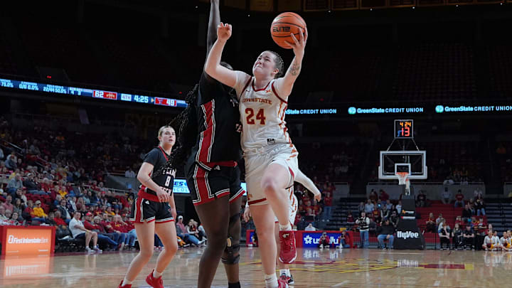 Addy Brown had a big game but the Iowa State women fell at West Virginia on Sunday.