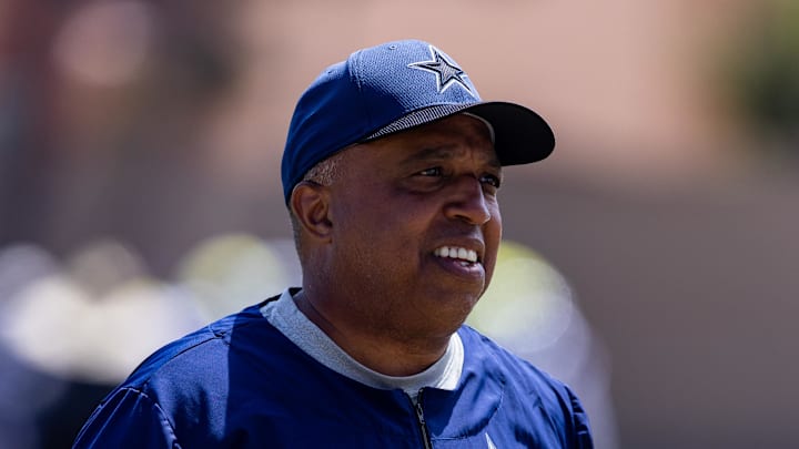 Dallas Cowboys senior defensive assistant George Edwards during training camp at River Ridge Playing Fields in Oxnard, California