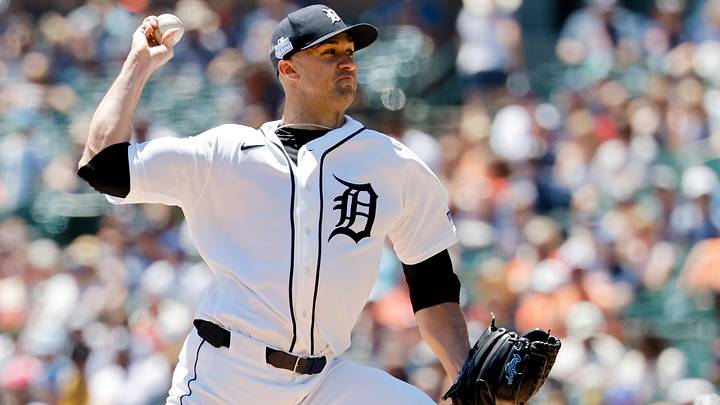 Detroit Tigers pitcher Jack Flaherty. Detroit Tigers pitcher Jack Flaherty.