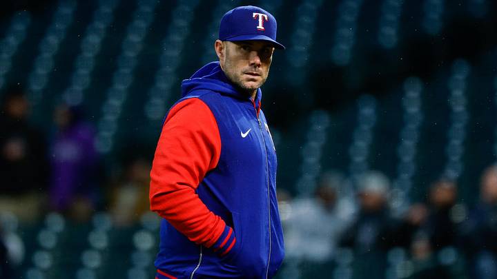 Texas Rangers manager Skip Schumaker. Texas Rangers manager Skip Schumaker.