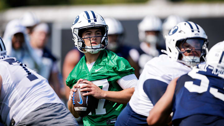 BYU quarterback Bear Bachmeier at Fall Camp BYU quarterback Bear Bachmeier at Fall Camp