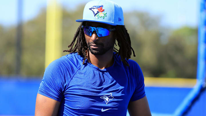 Feb 15, 2026; Dunedin, FL, USA; Toronto Blue Jays infielder Charles McAdoo (26) during spring training practices. Mandatory Credit: Kim Klement Neitzel-Imagn Images Feb 15, 2026; Dunedin, FL, USA; Toronto Blue Jays infielder Charles McAdoo (26) during spring training practices. Mandatory Credit: Kim Klement Neitzel-Imagn Images