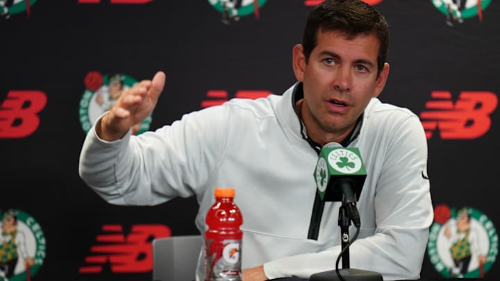Stevens met with media after the first round of the 2025 NBA draft