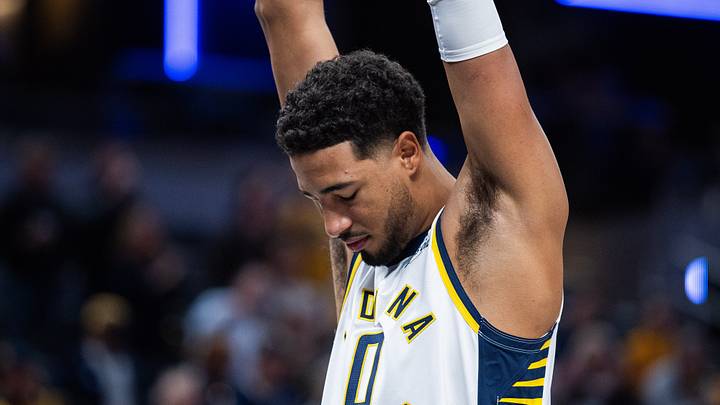 Oct 16, 2026; Indianapolis, Indiana, USA;  Indiana Pacers guard Tyrese Haliburton (0) before the game against the Milwaukee Bucks at Gainbridge Fieldhouse.  Mandatory Credit: Trevor Ruszkowski-Imagn Images