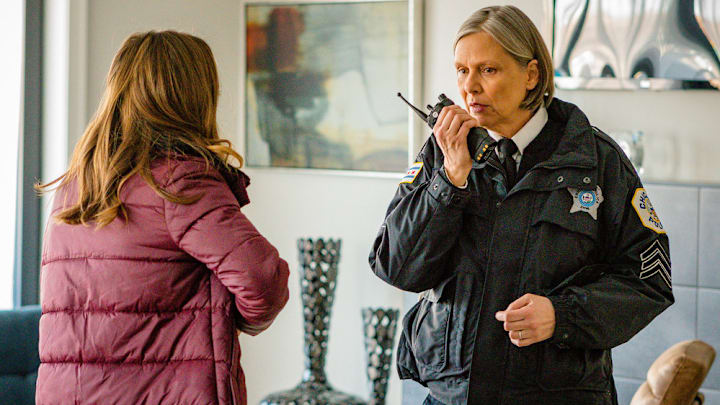 CHICAGO P.D. -- "I Was Here" Episode 713 -- Pictured: Amy Morton as Sergeant Trudy Platt -- (Photo by: Matt Dinerstein/NBC)