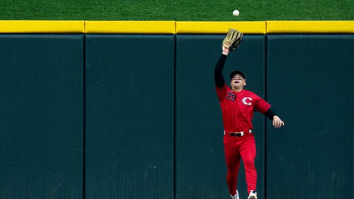 Cincinnati Reds center fielder TJ Friedl. Cincinnati Reds center fielder TJ Friedl.
