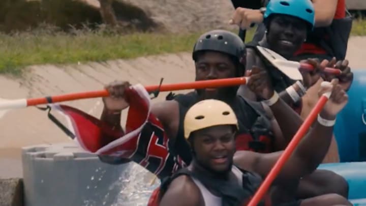 South Carolina Gamecocks Football players during white water rafting