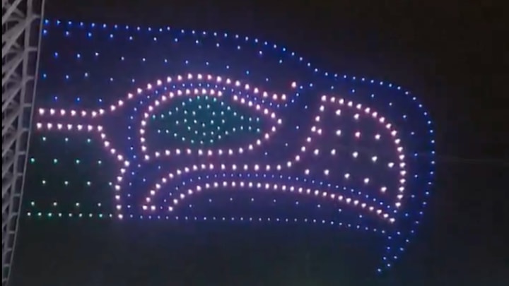 The Seahawks had a drone halftime show on Sunday.