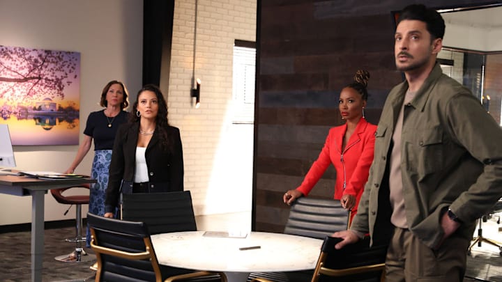 FOUND -- "Missing While Matched" Episode 214 -- Pictured: (l-r) Kelli Williams as Margaret, Gabrielle Walsh as Lacey, Shanola Hampton as Gabi Mosely, Karan Oberoi as Dahn -- (Photo by: Matt Miller/NBC)