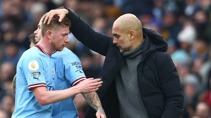 Pep Guardiola y Kevin de Bruyne