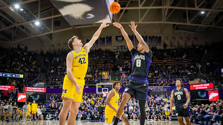 Bryson Tucker fires up a shot against Michigan. Bryson Tucker fires up a shot against Michigan.