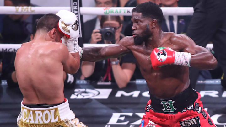 Erickson Lubin throws a jab vs. Jesus Ramos Erickson Lubin throws a jab vs. Jesus Ramos