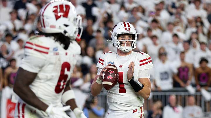 Wisconsin Badgers quarterback Colton Joseph. Wisconsin Badgers quarterback Colton Joseph.