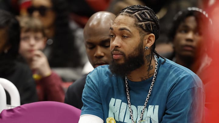 Jan 5, 2025; Washington, District of Columbia, USA; Injured New Orleans Pelicans forward Brandon Ingram watches from the bench against the Washington Wizards in the second quarter at Capital One Arena. Mandatory Credit: Geoff Burke-Imagn Images Jan 5, 2025; Washington, District of Columbia, USA; Injured New Orleans Pelicans forward Brandon Ingram watches from the bench against the Washington Wizards in the second quarter at Capital One Arena. Mandatory Credit: Geoff Burke-Imagn Images