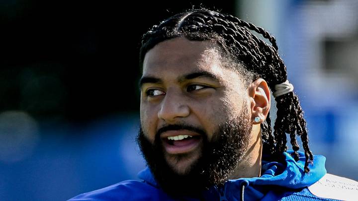 Indianapolis Colts defensive end Jaylahn Tuimoloau (91) is seen on day two of training camp Indianapolis Colts defensive end Jaylahn Tuimoloau (91) is seen on day two of training camp