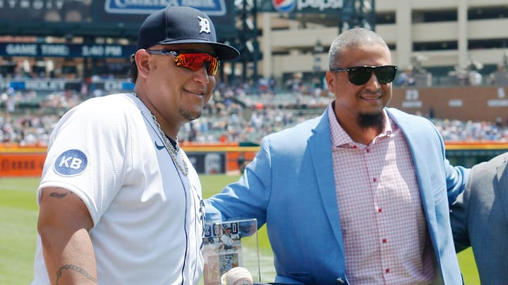 Miguel Cabrera y Víctor Martínez compartieron en Detroit 