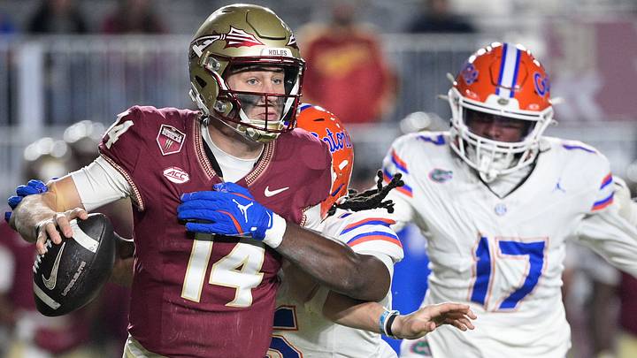 Florida State Seminoles quarterback Luke Kromenhoek (14) Florida State Seminoles quarterback Luke Kromenhoek (14)