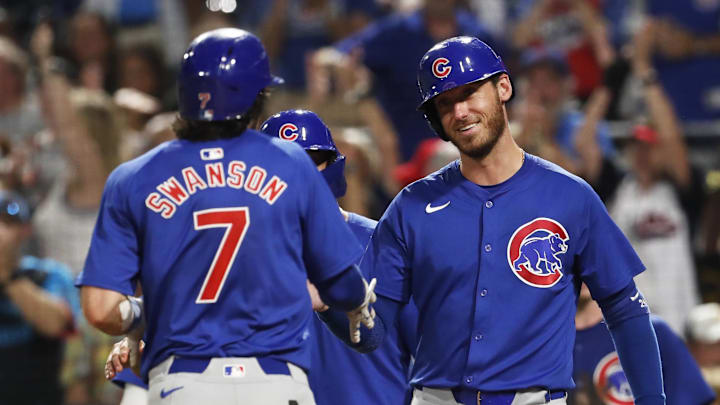 Chicago Cubs right fielder Cody Bellinger. Chicago Cubs right fielder Cody Bellinger.