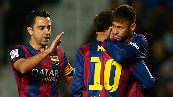 Xavi fue compañero de Messi y Neymar