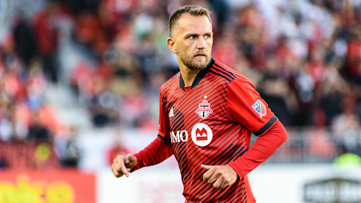 Domenico Criscito (44) in action during the MLS game between...