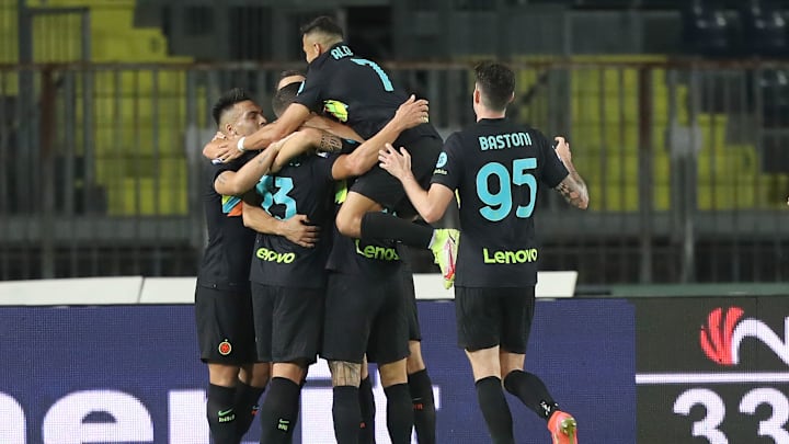 La festa dell'Inter dopo la rete di D'Ambrosio 