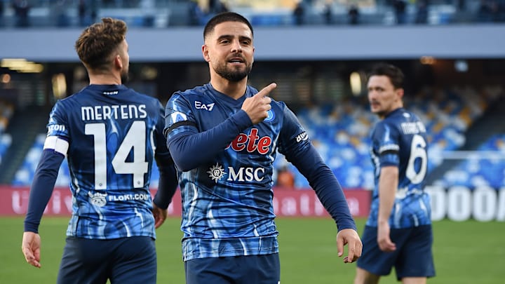 Insigne festeggia dopo il goal del 4-1