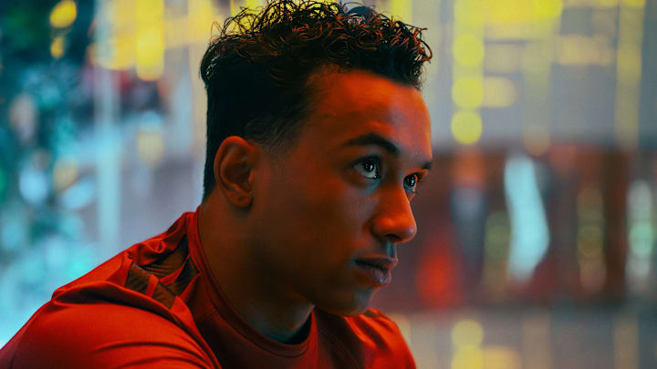 Sandro Rosta as Caleb in season 1, episode 8, of Star Trek: Starfleet Academy streaming on Paramount+. Photo Credit: Michael Gibson/Paramount+ Sandro Rosta as Caleb in season 1, episode 8, of Star Trek: Starfleet Academy streaming on Paramount+. Photo Credit: Michael Gibson/Paramount+