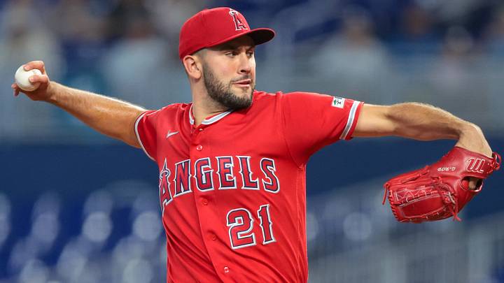 Aug 9, 2026; Miami, Florida, USA; Los Angeles Angels starting pitcher Grayson Rodriguez (21) delivers a pitch against the Miami Marlins during the first inning at loanDepot Park. Mandatory Credit: Sam Navarro-Imagn Images Aug 9, 2026; Miami, Florida, USA; Los Angeles Angels starting pitcher Grayson Rodriguez (21) delivers a pitch against the Miami Marlins during the first inning at loanDepot Park. Mandatory Credit: Sam Navarro-Imagn Images