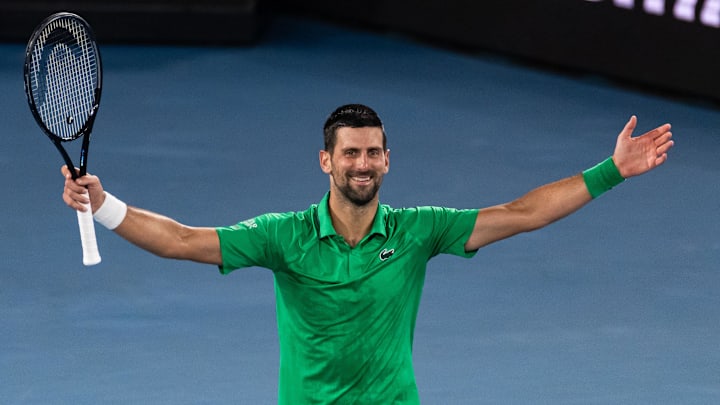 Novak Djokovic defeated Jannik Sinner in five sets in the semifinals of the Australian Open. Novak Djokovic defeated Jannik Sinner in five sets in the semifinals of the Australian Open.