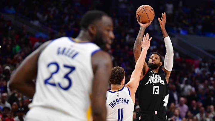 Draymond Green, Klay Thompson, Paul George