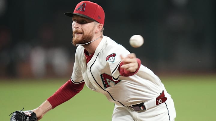 Arizona Diamondbacks left-hander Kyle Backhus pitches against the San Diego Padres