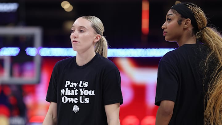Jul 19, 2025; Indianapolis, IN, USA; Team Collier guard Paige Bueckers (5) looks on before the 2025 WNBA All Star Game at Gainbridge Fieldhouse. Mandatory Credit: Trevor Ruszkowski-Imagn Images