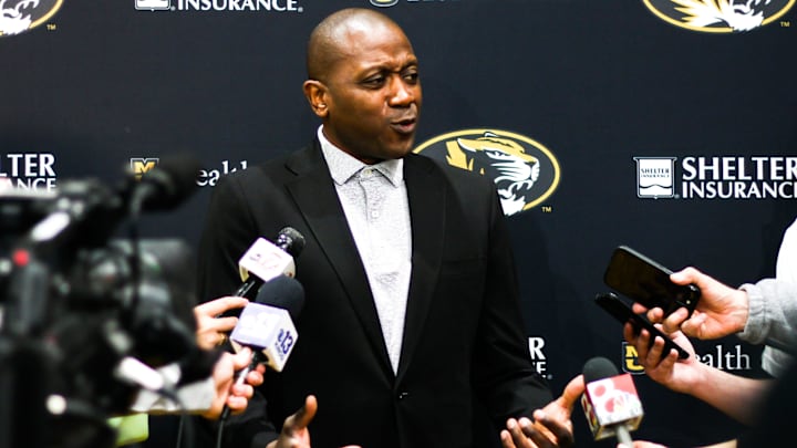 Missouri head men's basketball coach Dennis Gates responds to a question during a press conference on April 26, 2024 inside Stephens Indoor Facility in Columbia, Mo. Missouri head men's basketball coach Dennis Gates responds to a question during a press conference on April 26, 2024 inside Stephens Indoor Facility in Columbia, Mo.