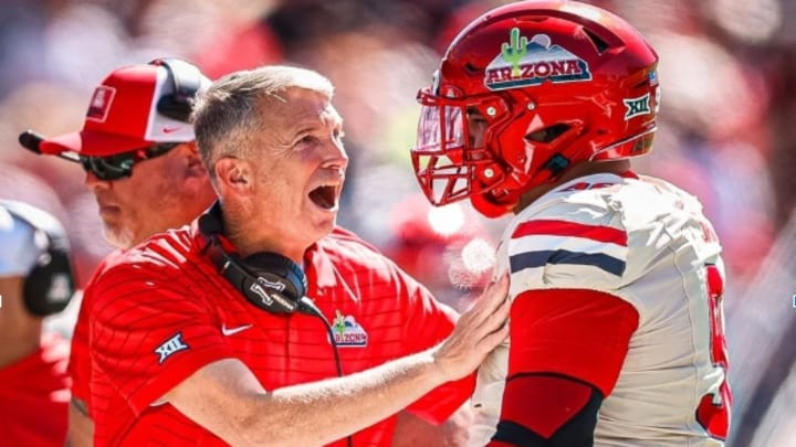 Brent Brennan elated during a dominating game against OK State.