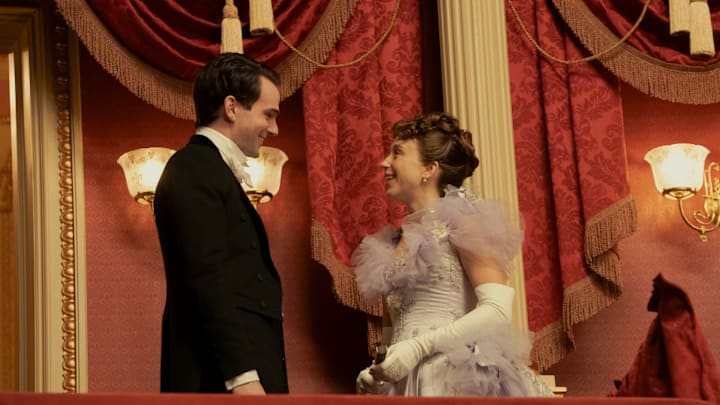 Matt Walker and Taissa Farmiga in The Gilded Age season 3 on HBO