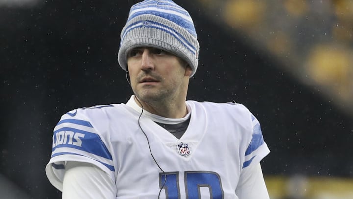 Former Detroit Lions quarterback David Blough (10).