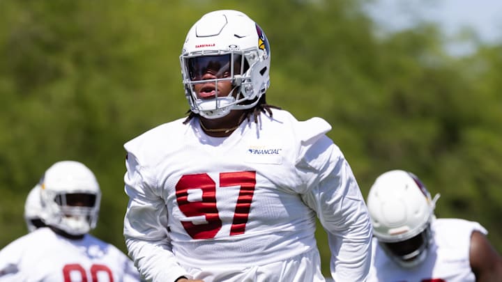 Jun 10, 2025; Tempe, AZ, USA; Arizona Cardinals defensive lineman Walter Nolen III (97) during minicamp at the teams Arizona Cardinals Training Facility. Mandatory Credit: Mark J. Rebilas-Imagn Images