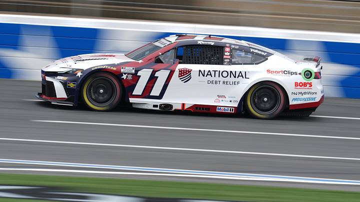 May 23, 2026; Concord, North Carolina, USA; Joe Gibbs Racing driver Denny Hamlin (11) during qualifying at Charlotte Motor Speedway. Mandatory Credit: Jim Dedmon-Imagn Images May 23, 2026; Concord, North Carolina, USA; Joe Gibbs Racing driver Denny Hamlin (11) during qualifying at Charlotte Motor Speedway. Mandatory Credit: Jim Dedmon-Imagn Images