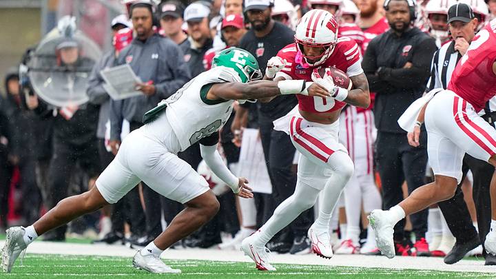 Wisconsin Badgers wide receiver Tyrell Henry Wisconsin Badgers wide receiver Tyrell Henry