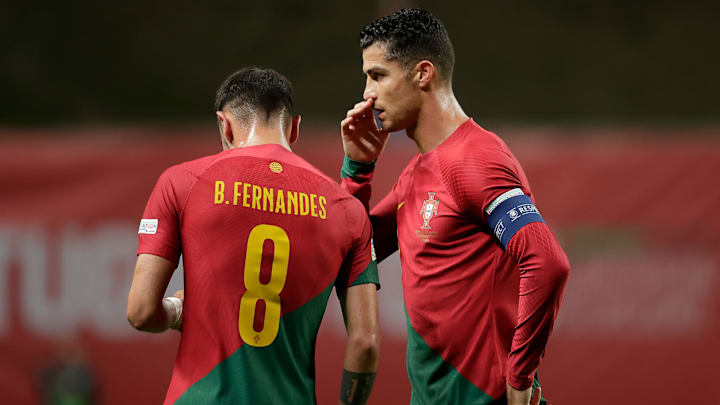 Bruno Fernandes und Cristiano Ronaldo