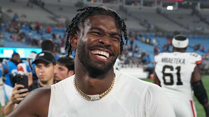 Shedeur Sanders threw two touchdown passes in his preseason debut with the Browns