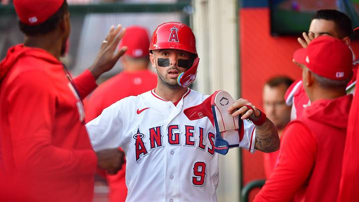 Jun 9, 2026; Anaheim, California, USA; Los Angeles Angels shortstop Zach Neto (9) is after scoring a run against the Houston Astros during the first inning at Angel Stadium. Mandatory Credit: Gary A. Vasquez-Imagn Images Jun 9, 2026; Anaheim, California, USA; Los Angeles Angels shortstop Zach Neto (9) is after scoring a run against the Houston Astros during the first inning at Angel Stadium. Mandatory Credit: Gary A. Vasquez-Imagn Images
