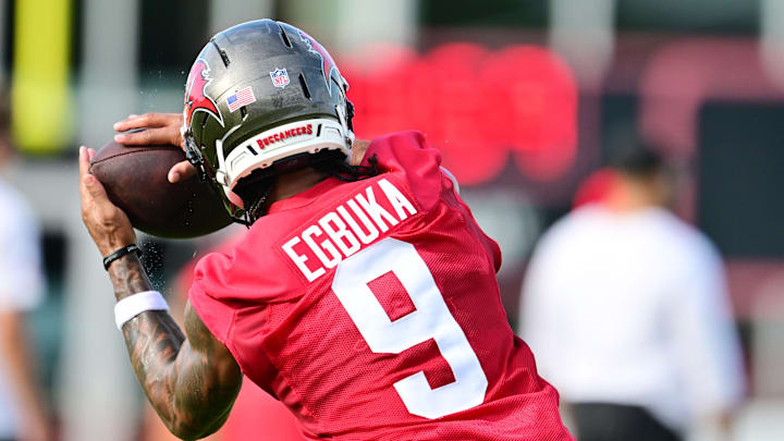 Emeka Egbuka at Tampa Bay Buccaneers Training Camp