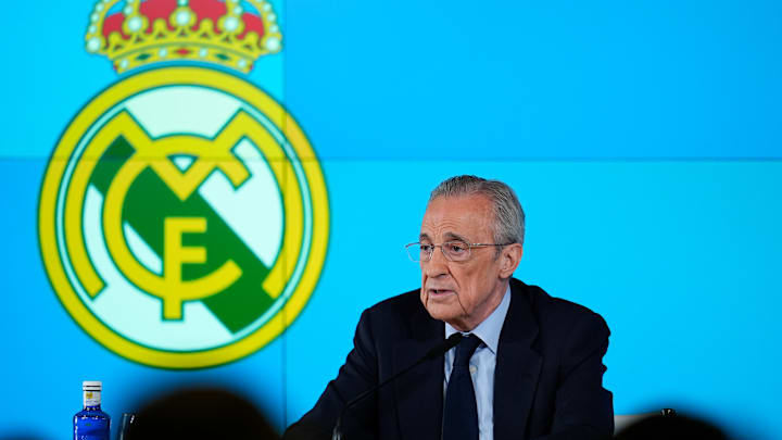 Florentino Perez Of Real Madrid Press Conference